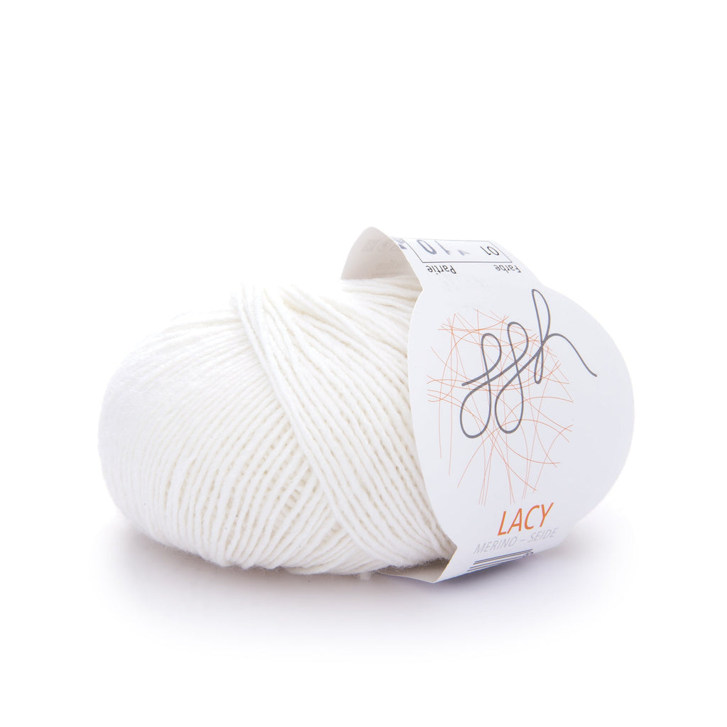 ggh Lacy | Merinowolle mit Seide | 25g - 170m | 001 - Wollweiß - Rebecca - Online.de