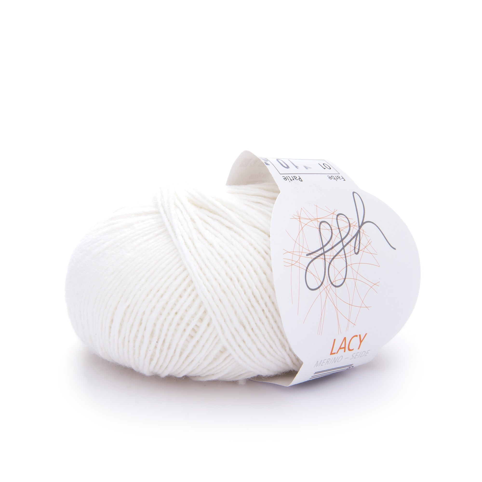 ggh Lacy | Merinowolle mit Seide | 25g - 170m | 001 - Wollweiß - Rebecca - Online.de