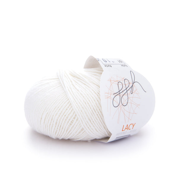 ggh Lacy | Merinowolle mit Seide | 25g - 170m | 001 - Wollweiß | rebecca - online.de