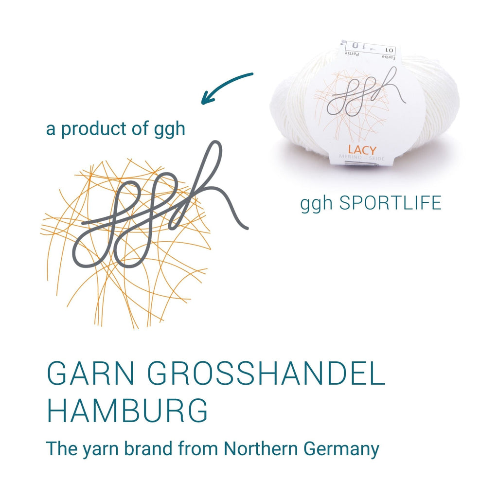ggh Lacy | Merinowolle mit Seide | 25g - 170m | 001 - Wollweiß - Rebecca - Online.de
