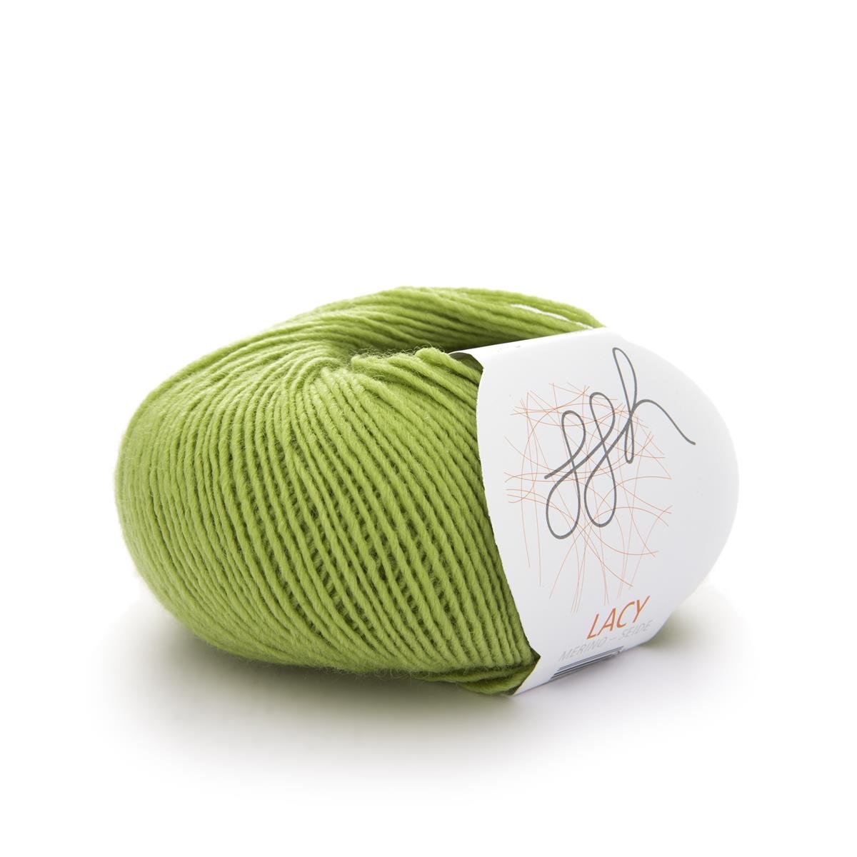 GGH Lacy | Merinowolle mit Seide | 25g - 170m | 006 - Apfelgrün | rebecca - online.de