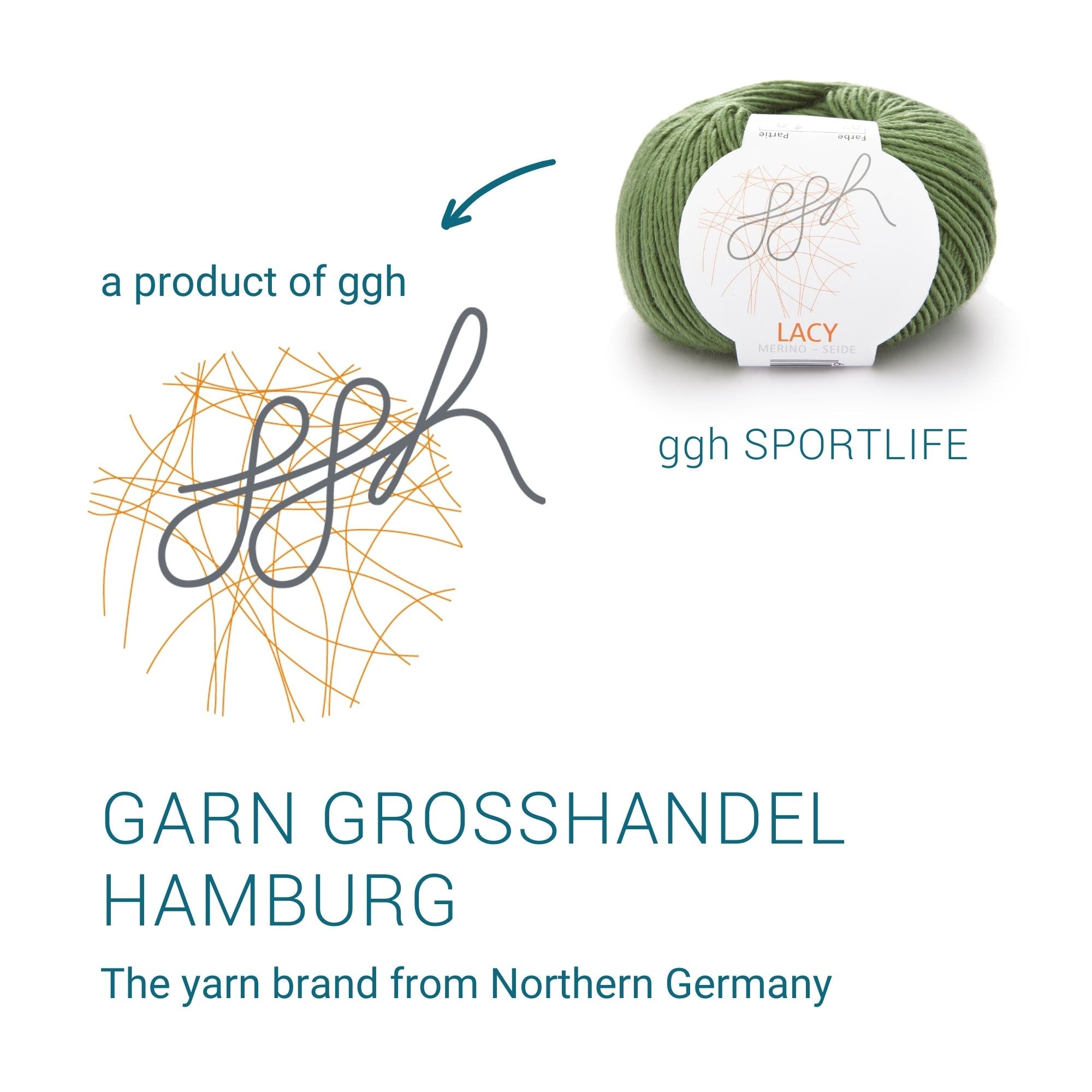 GGH Lacy | Merinowolle mit Seide | 25g - 170m | 007 - Olivgrün - Rebecca - Online.de