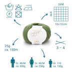 GGH Lacy | Merinowolle mit Seide | 25g - 170m | 007 - Olivgrün - Rebecca - Online.de