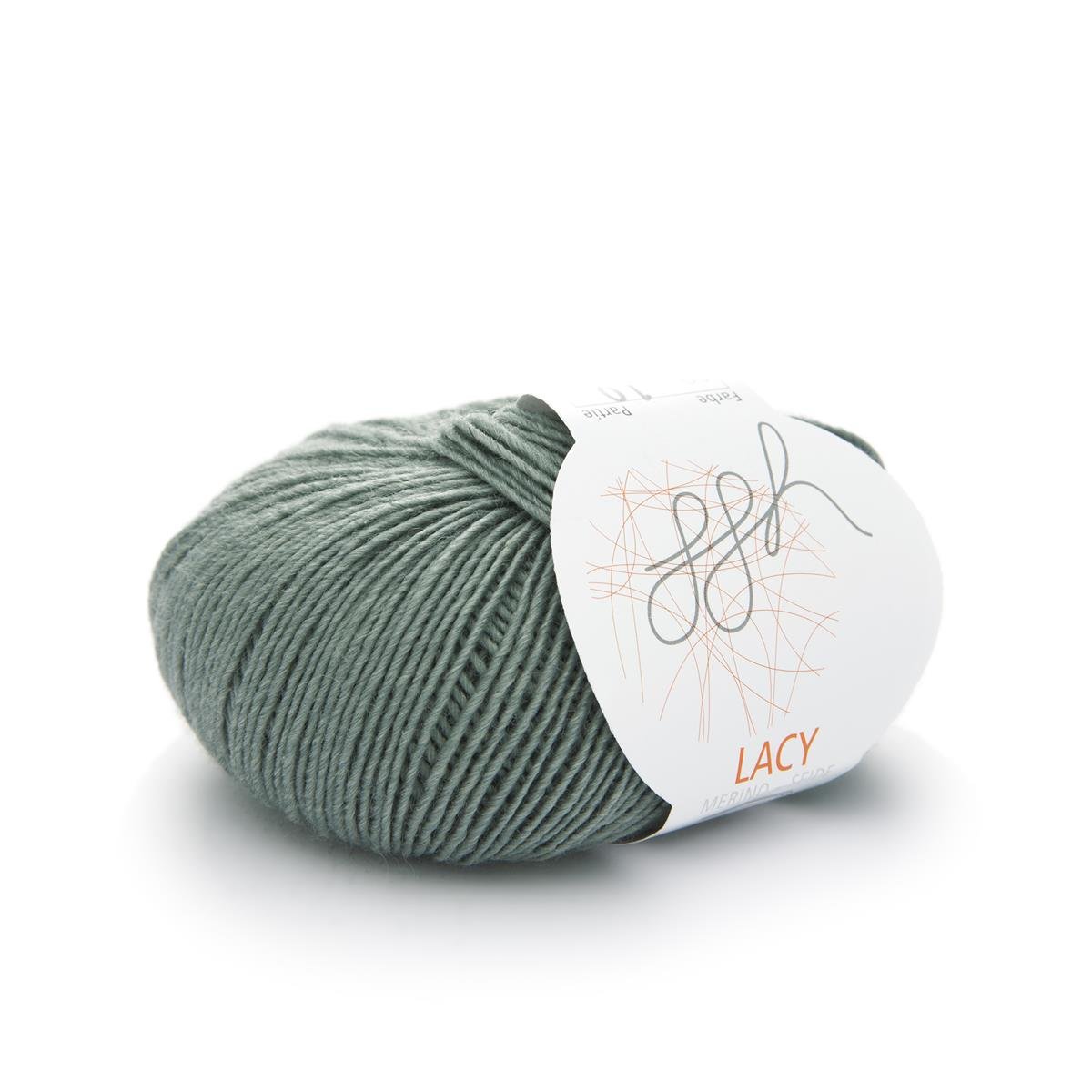 GGH Lacy | Merinowolle mit Seide | 25g - 170m | 009 - Grüngrau - Rebecca - Online.de