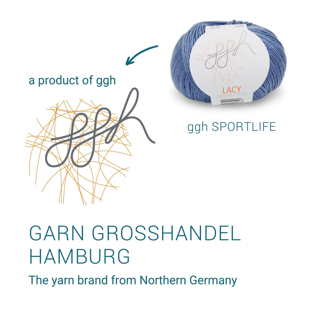 GGH Lacy | Merinowolle mit Seide | 25g - 170m | 021 - Blau - Rebecca - Online.de