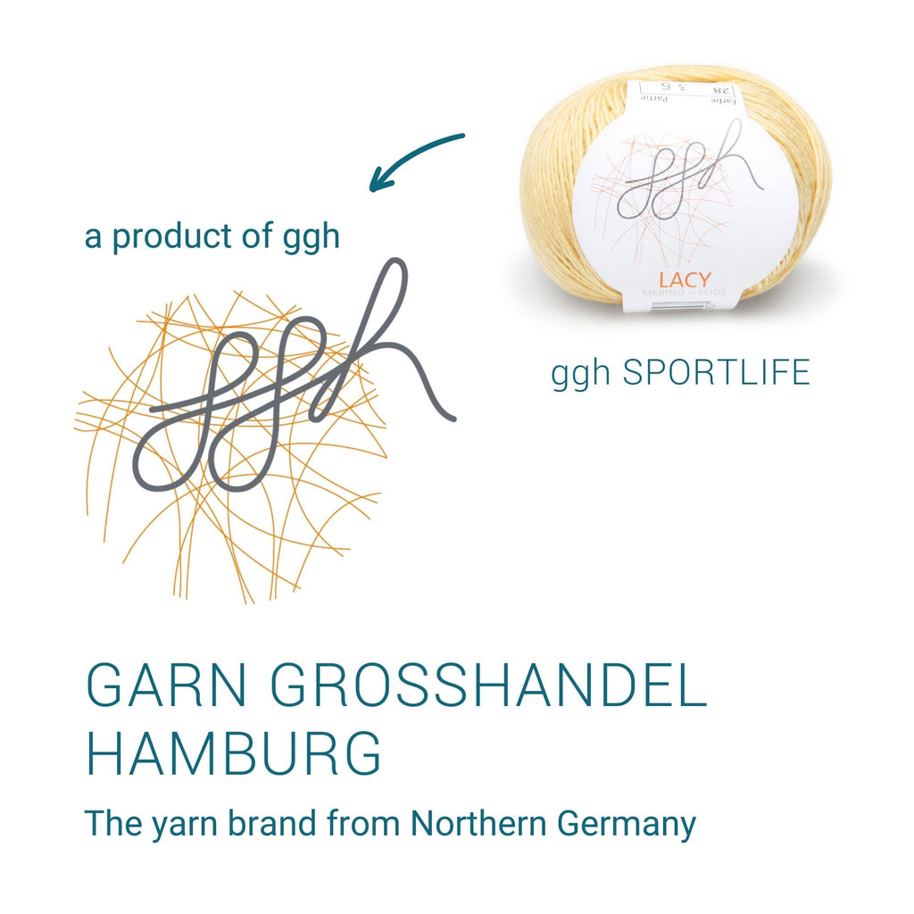 GGH Lacy | Merinowolle mit Seide | 25g - 170m | 028 - Senfgelb - Rebecca - Online.de