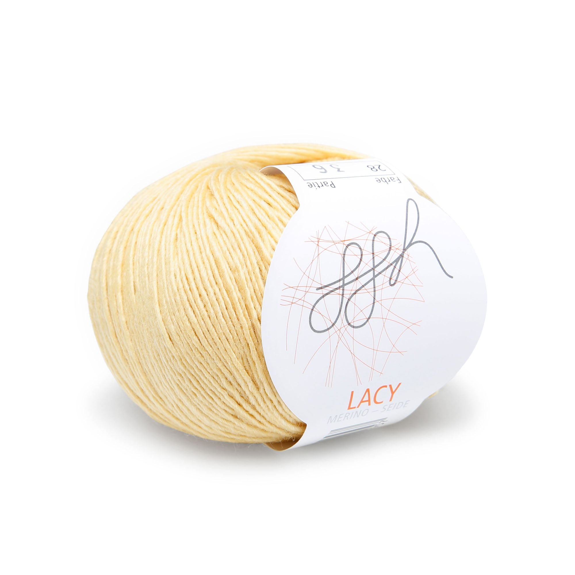 GGH Lacy | Merinowolle mit Seide | 25g - 170m | 028 - Senfgelb - Rebecca - Online.de