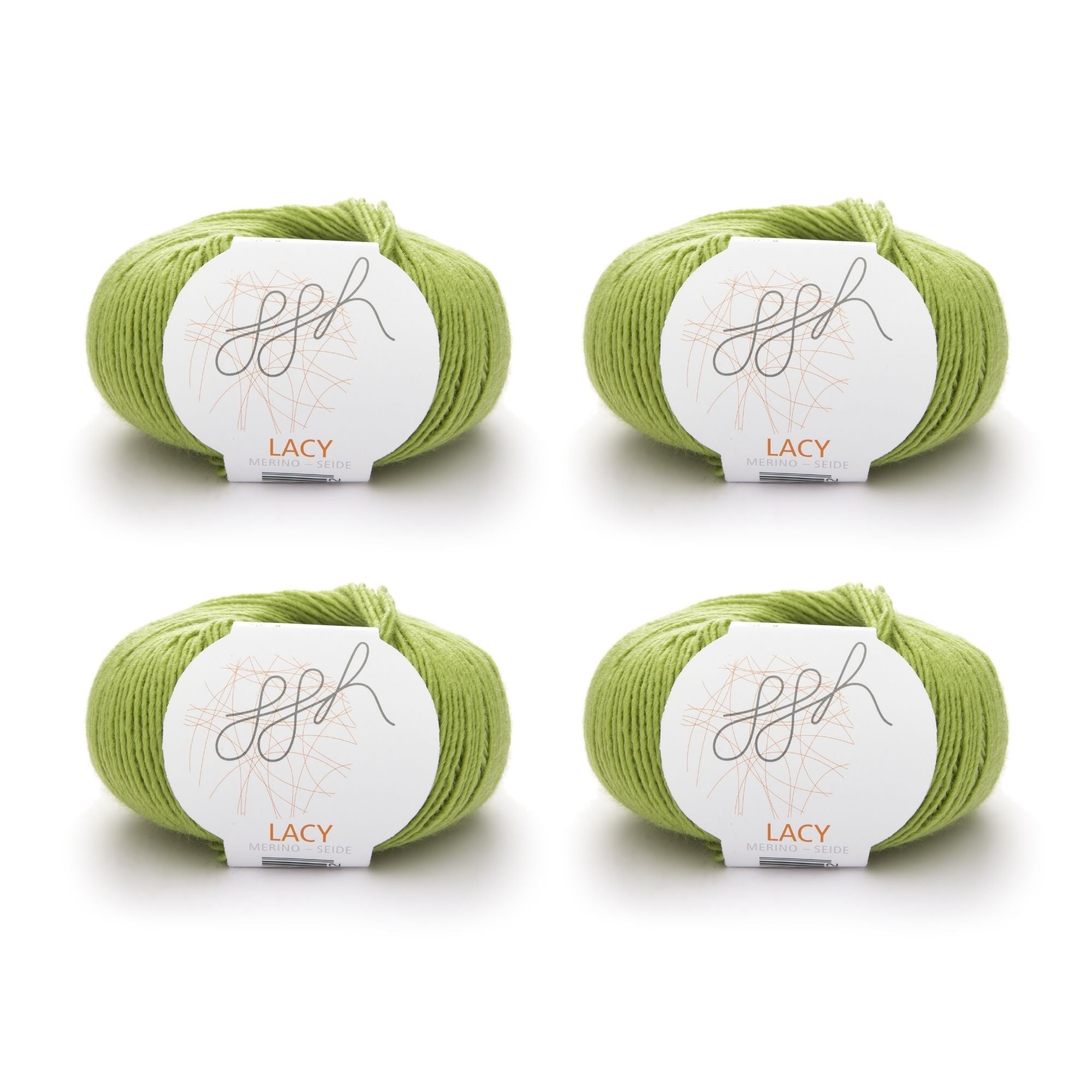 ggh Lacy | Set mit 4 x 25g (insg. 100g) - 006 - Apfelgrün - Rebecca - Online.de