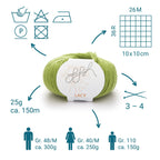 ggh Lacy | Set mit 4 x 25g (insg. 100g) - 006 - Apfelgrün - Rebecca - Online.de