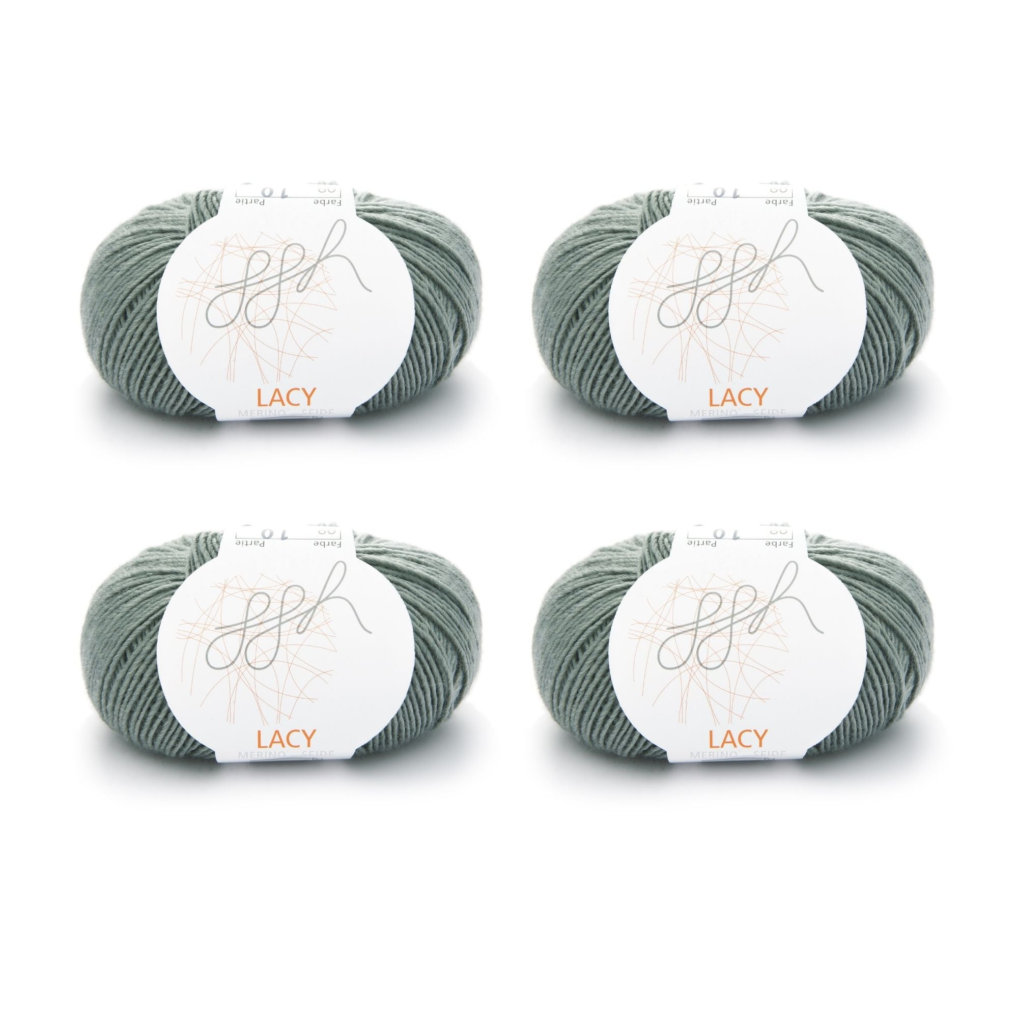 ggh Lacy | Set mit 4 x 25g (insg. 100g) - 009 - Grüngrau - Rebecca - Online.de