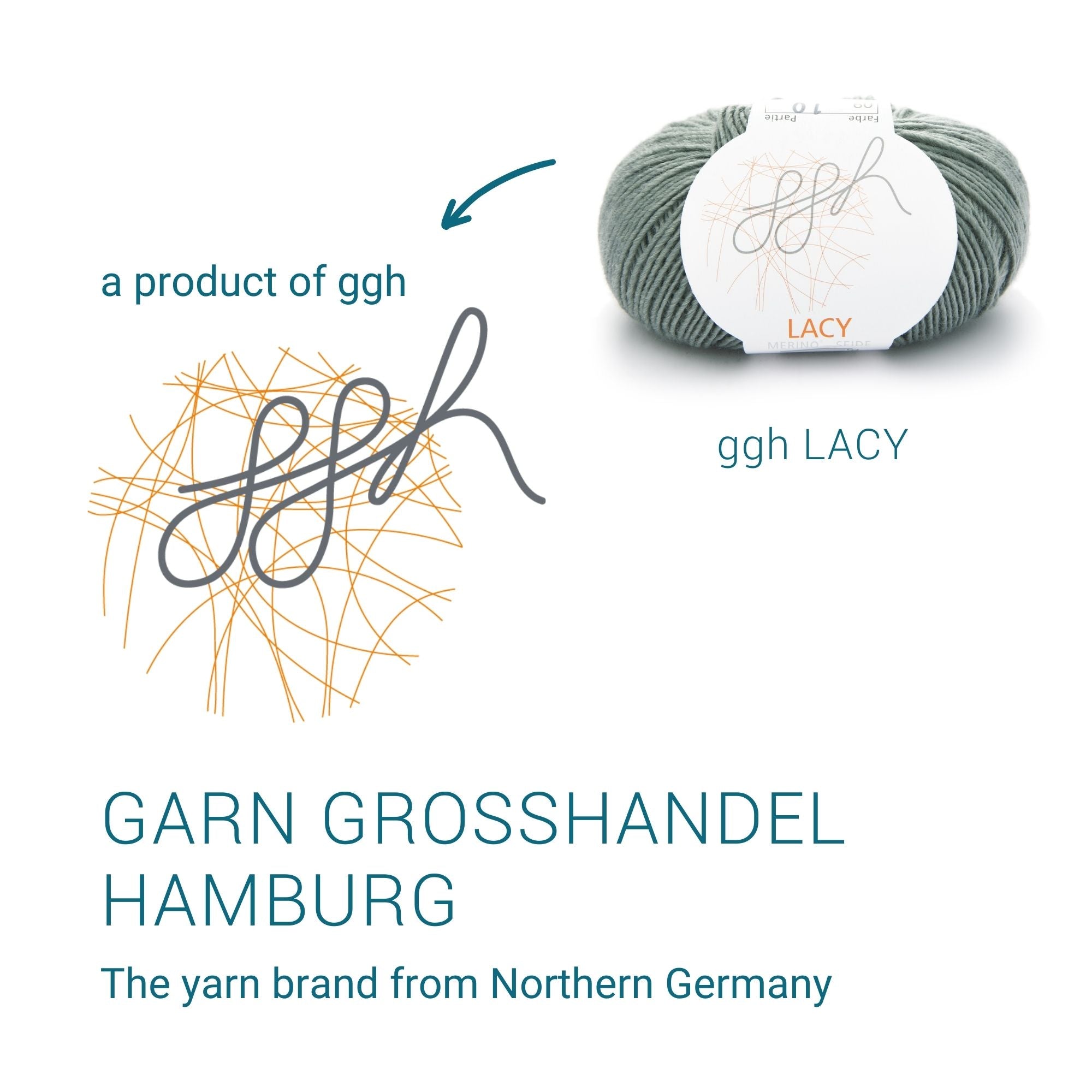 ggh Lacy | Set mit 4 x 25g (insg. 100g) - 009 - Grüngrau - Rebecca - Online.de