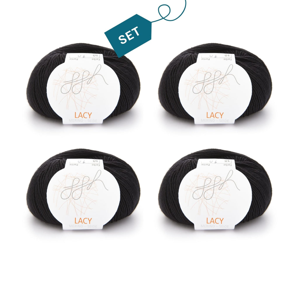 ggh Lacy | Set mit 4 x 25g (insg. 100g) - 010 - Schwarz - Rebecca - Online.de