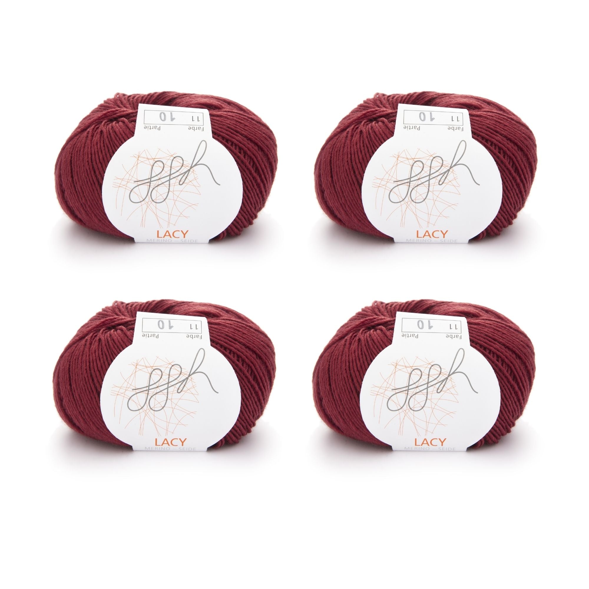 ggh Lacy | Set mit 4 x 25g (insg. 100g) - 011 - Kardinalrot - Rebecca - Online.de