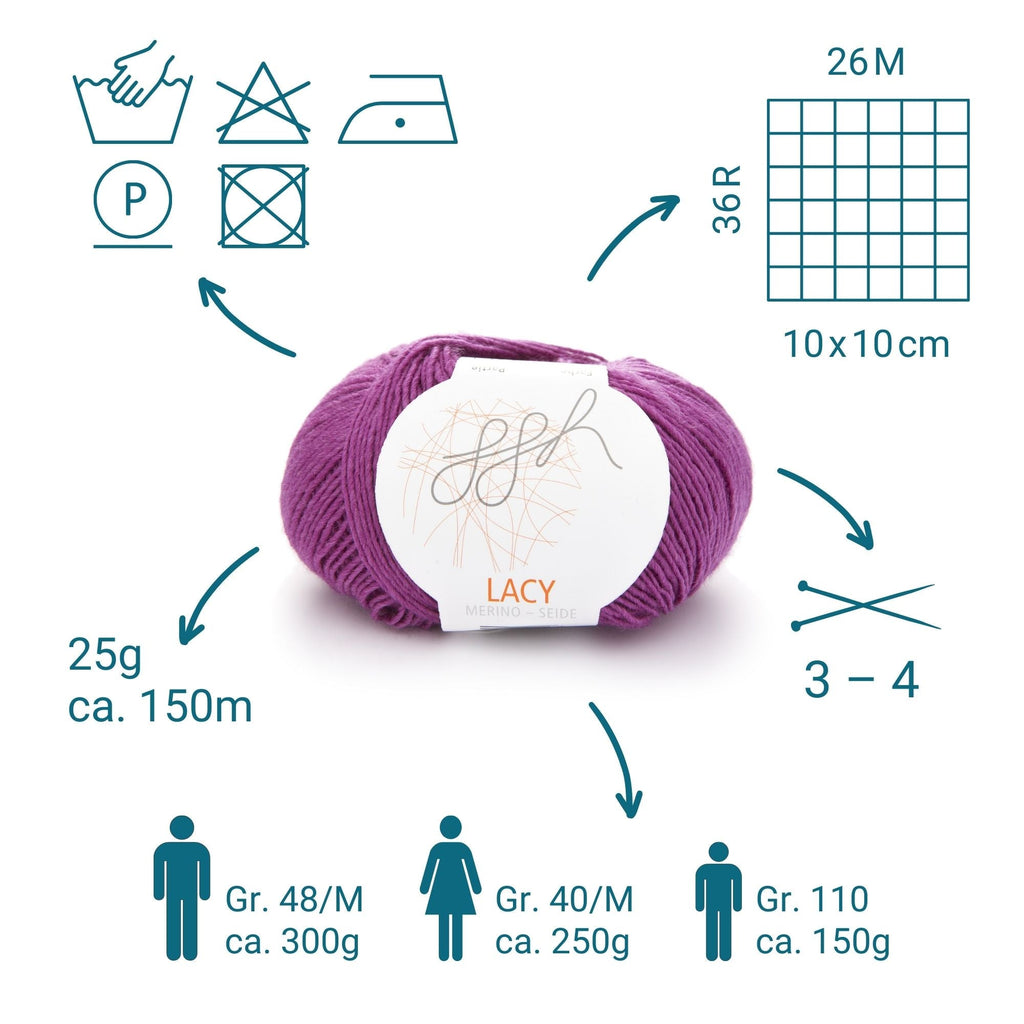 ggh Lacy | Set mit 4 x 25g (insg. 100g) - 012 - Zyklam - Rebecca - Online.de