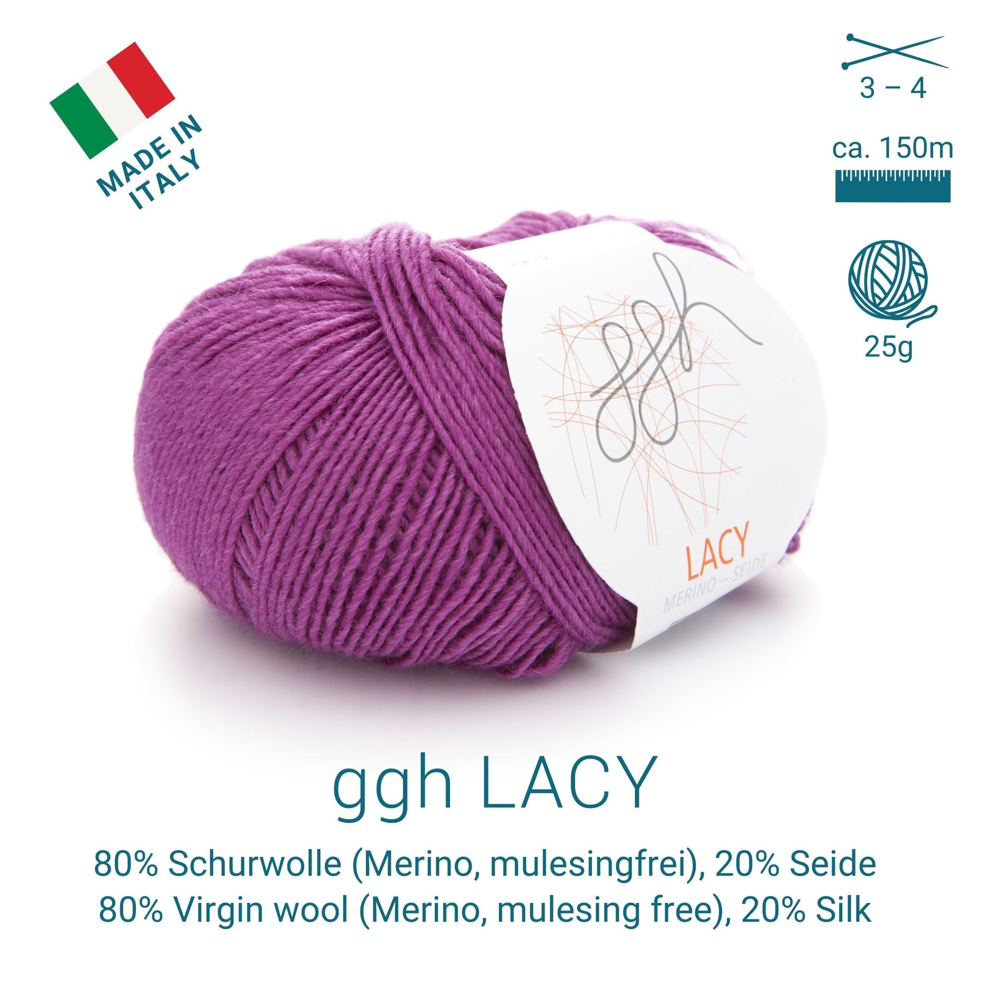 ggh Lacy | Set mit 4 x 25g (insg. 100g) - 012 - Zyklam - Rebecca - Online.de