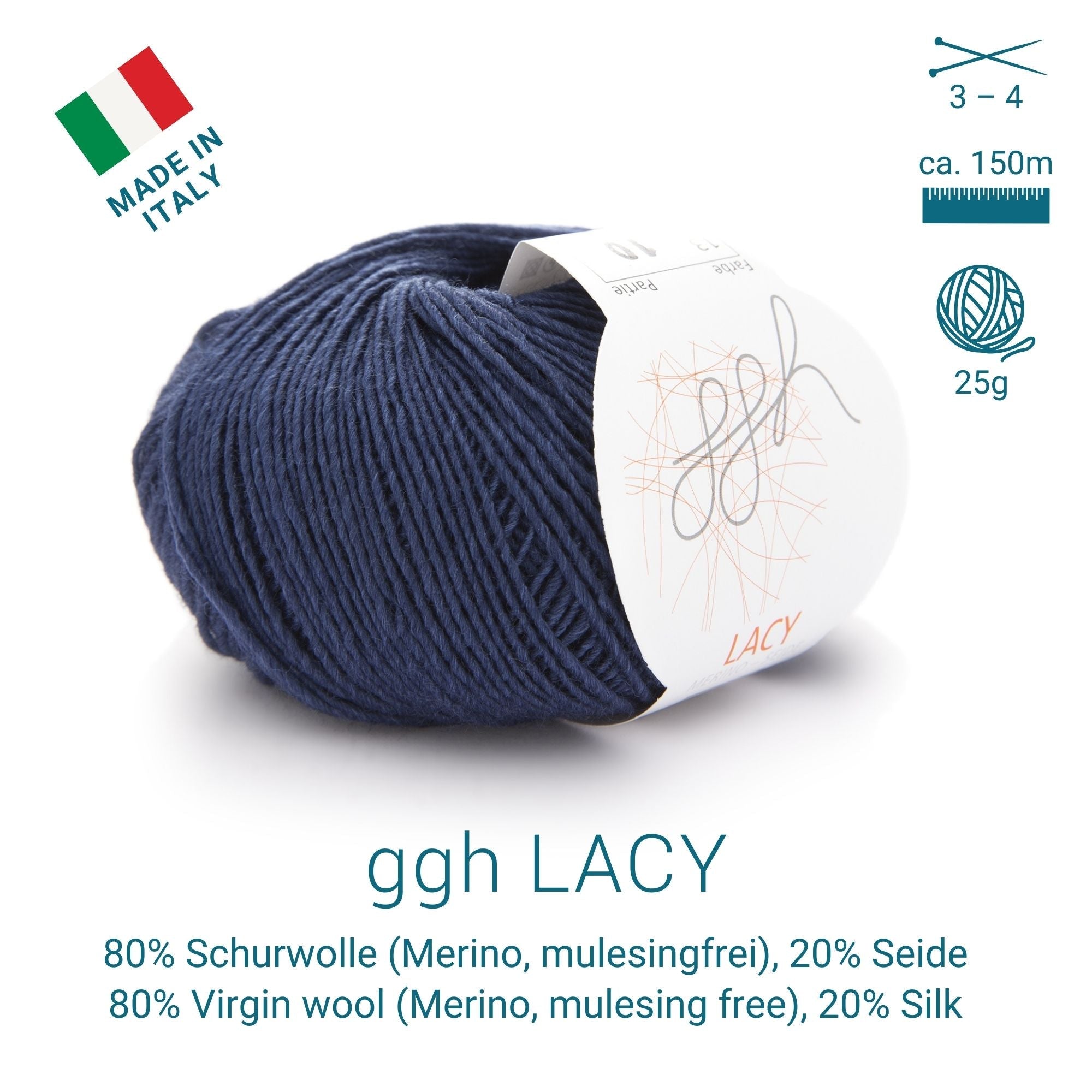 ggh Lacy | Set mit 4 x 25g (insg. 100g) - 013 - Dunkelblau - Rebecca - Online.de
