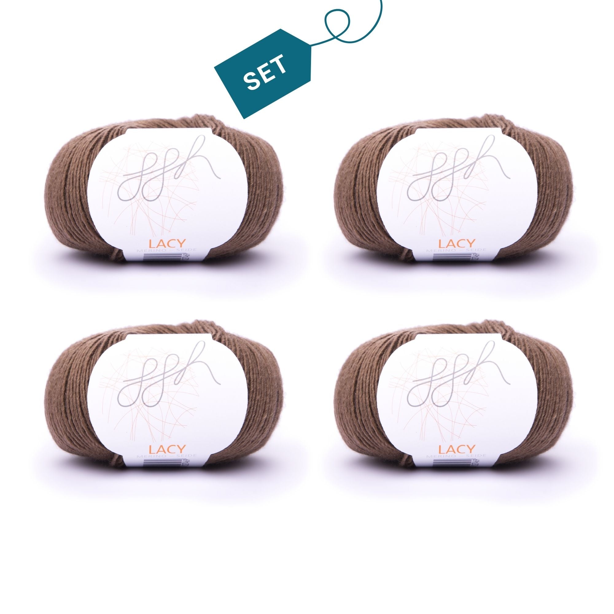 ggh Lacy | Set mit 4 x 25g (insg. 100g) - 018 - Braun - Rebecca - Online.de