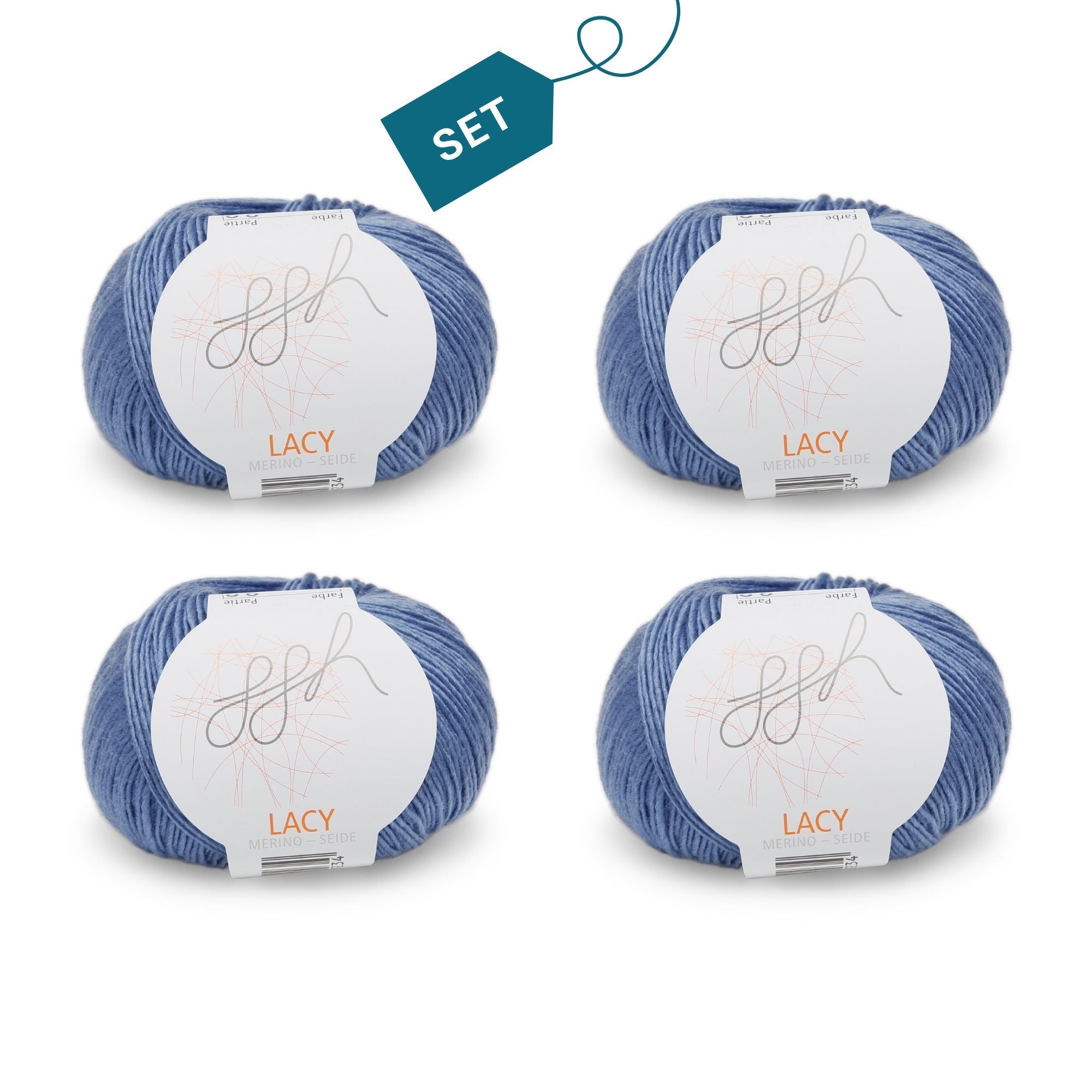 ggh Lacy | Set mit 4 x 25g (insg. 100g) - 021 - Blau - Rebecca - Online.de