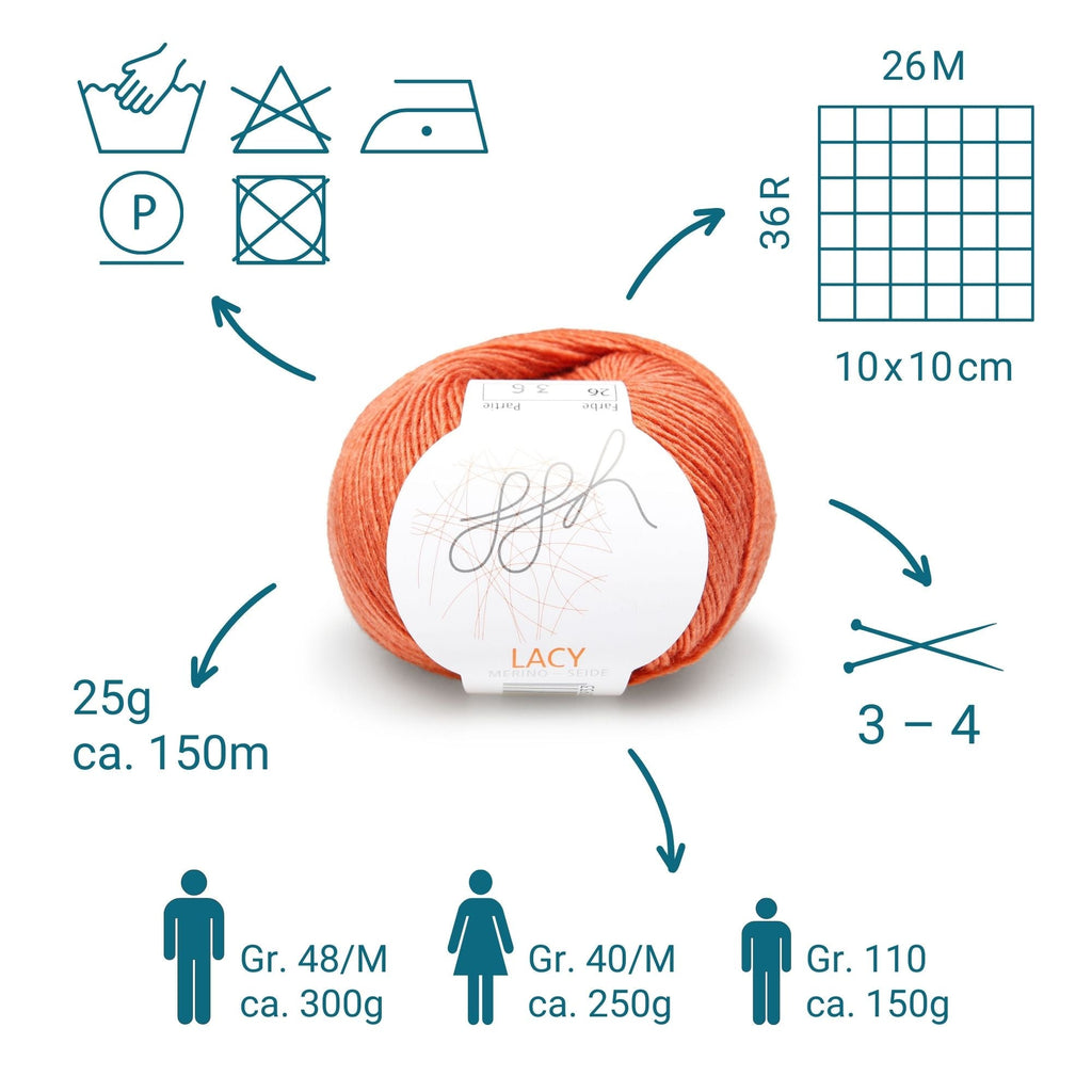 ggh Lacy | Set mit 4 x 25g (insg. 100g) - 026 - Herbstorange - Rebecca - Online.de