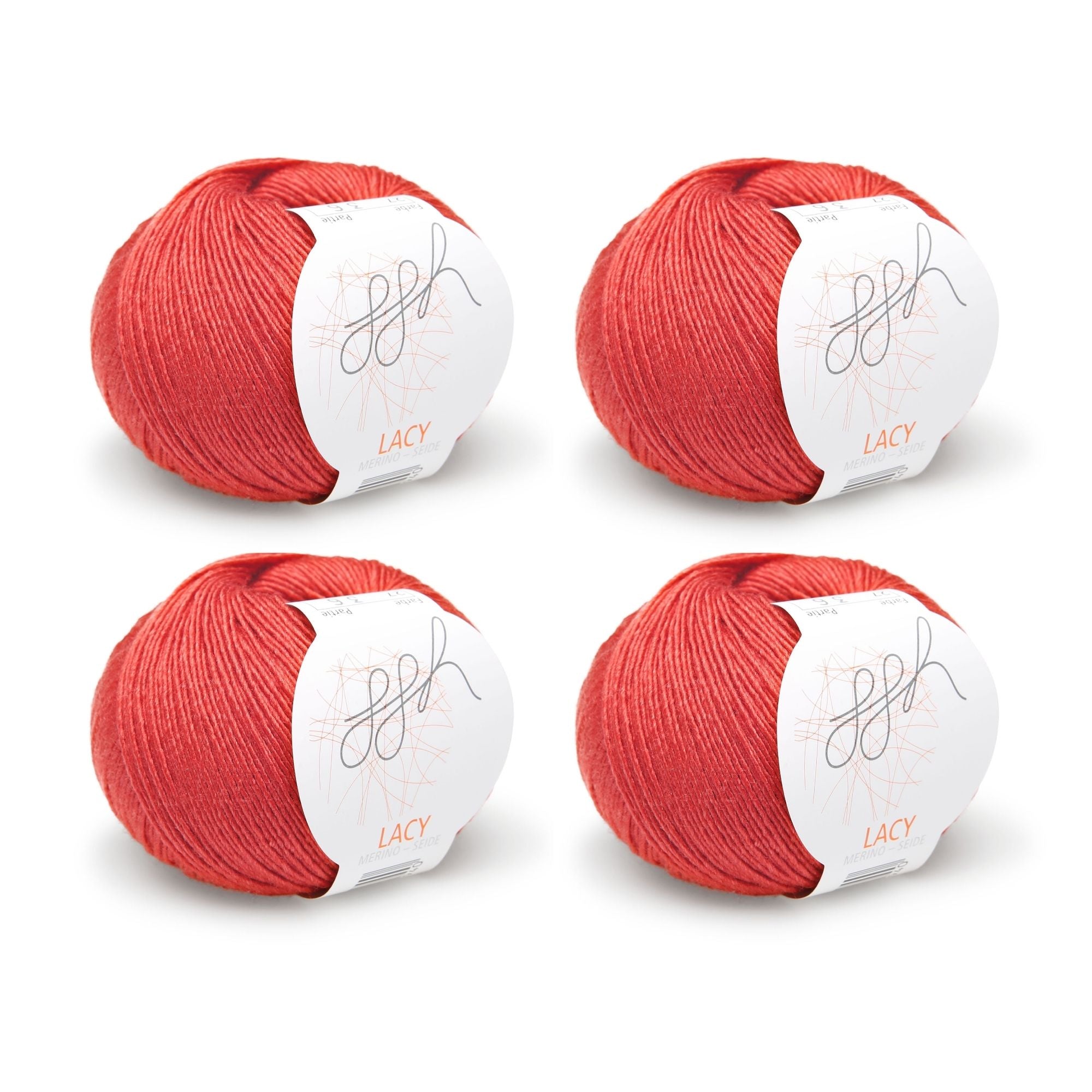 ggh Lacy | Set mit 4 x 25g (insg. 100g) - 027 - Marsrot - Rebecca - Online.de