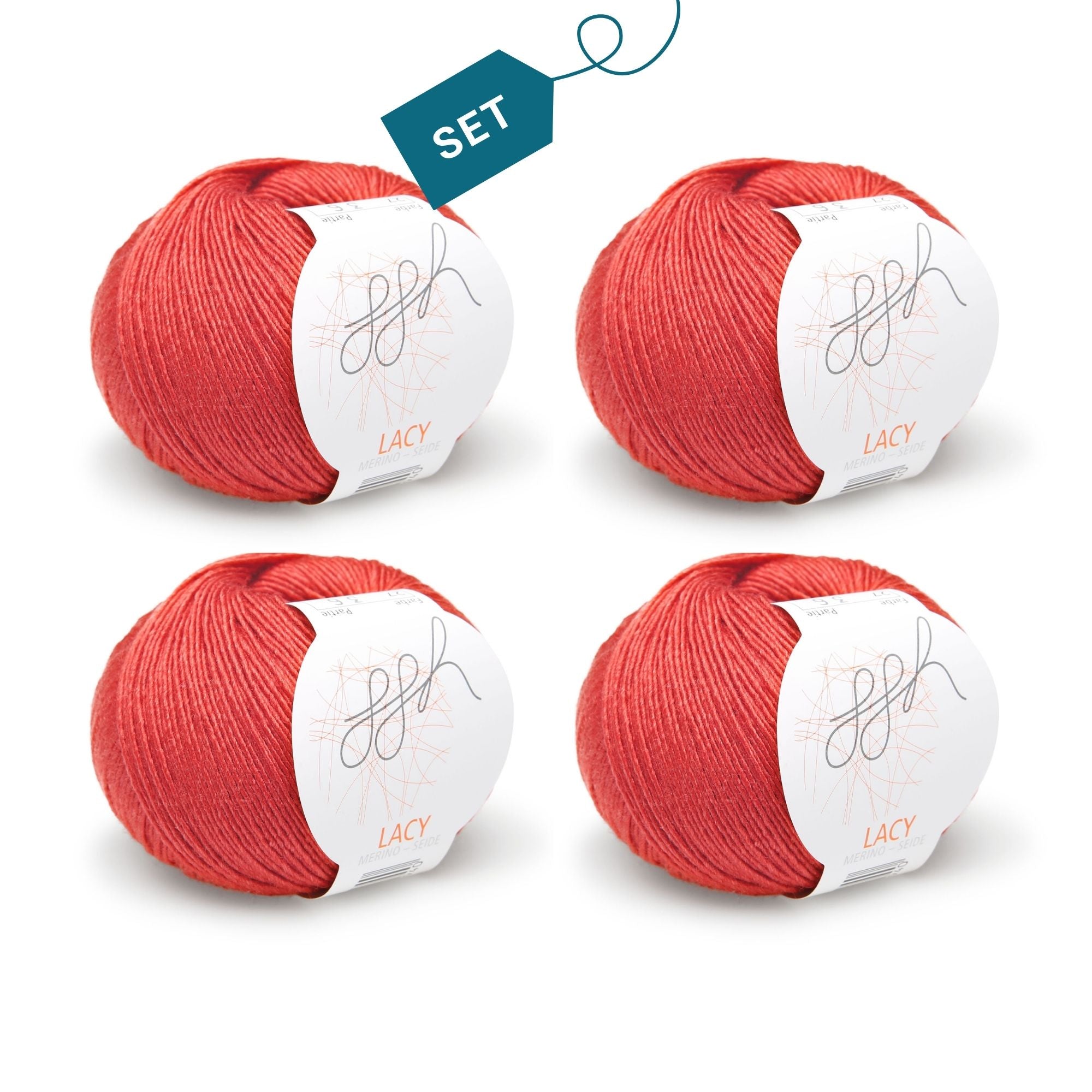 ggh Lacy | Set mit 4 x 25g (insg. 100g) - 027 - Marsrot - Rebecca - Online.de