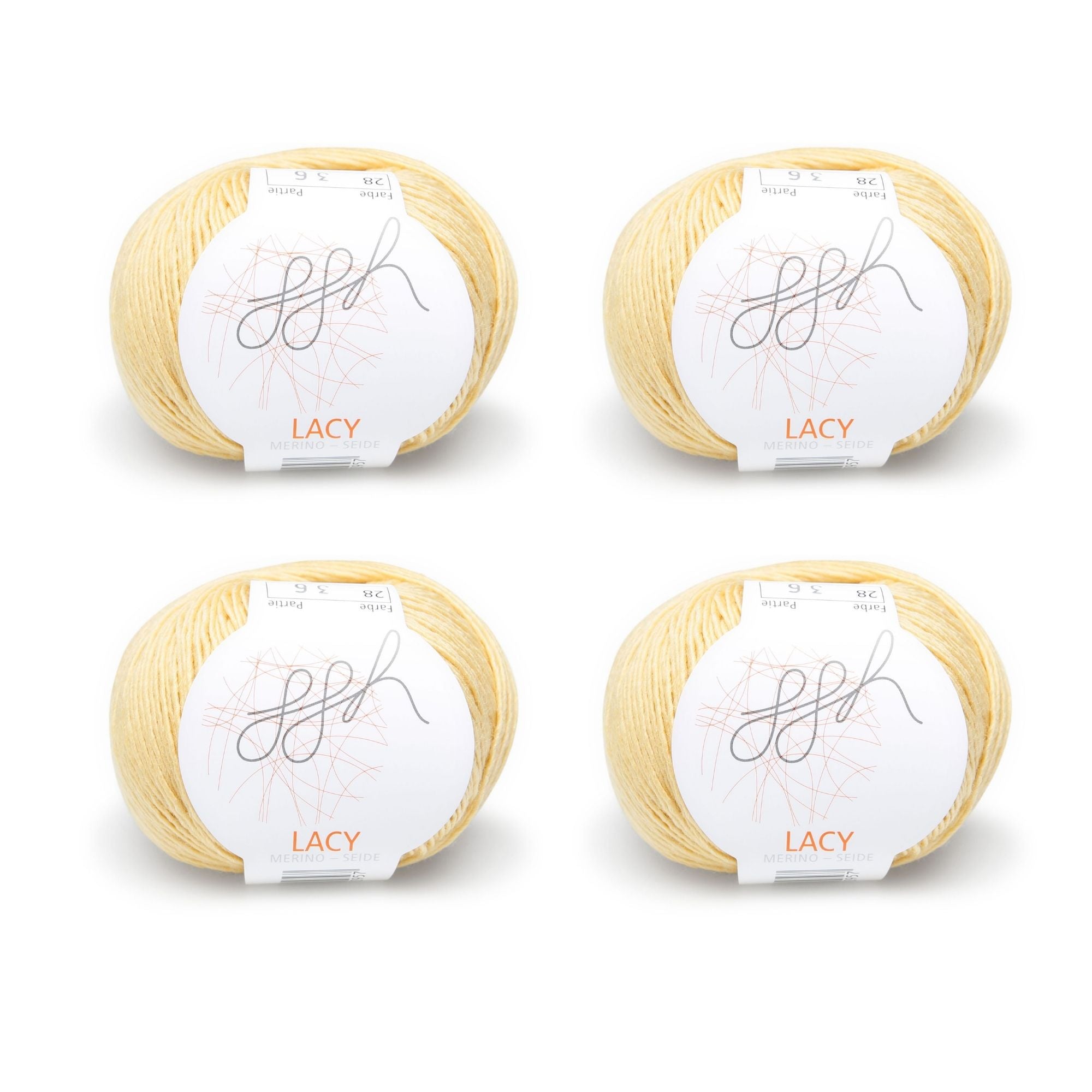 ggh Lacy | Set mit 4 x 25g (insg. 100g) - 028 - Senfgelb - Rebecca - Online.de