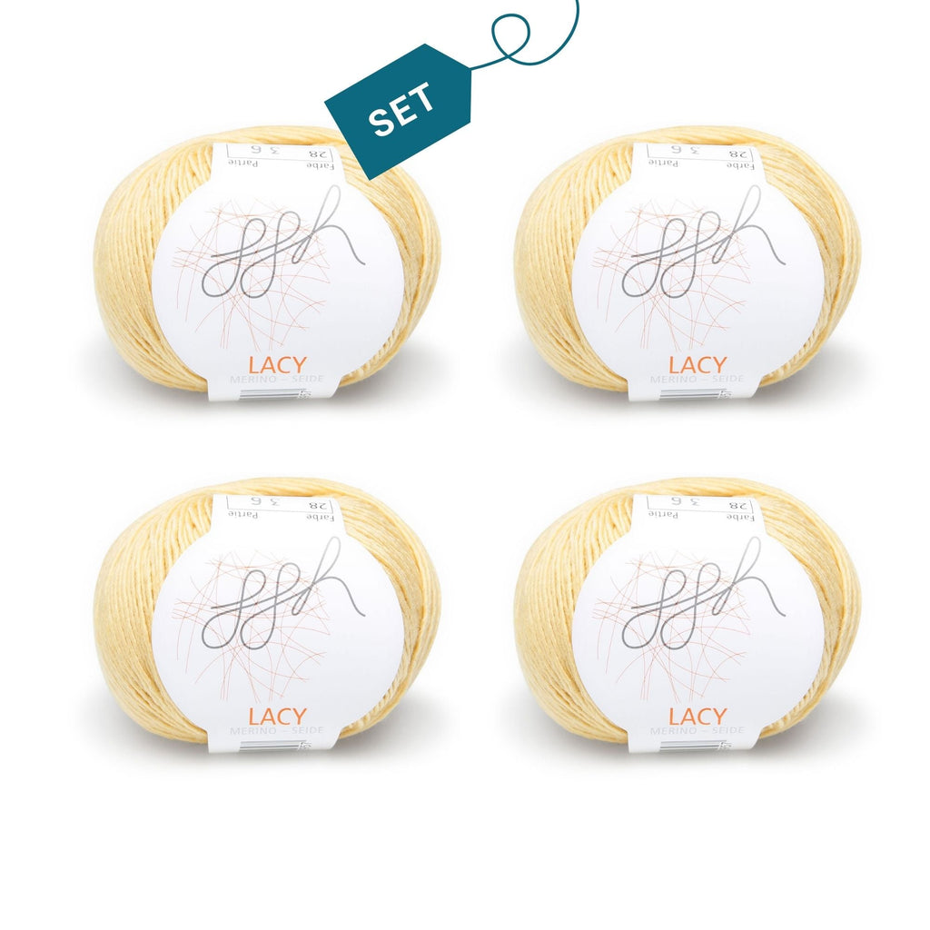 ggh Lacy | Set mit 4 x 25g (insg. 100g) - 028 - Senfgelb - Rebecca - Online.de