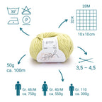 ggh Linova | 100% Baumwolle | 100m/50g | 020 - Cremegelb - Rebecca - Online.de