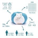 ggh Linova | 100% Baumwolle | 100m/50g | 038 - Aqua - Rebecca - Online.de