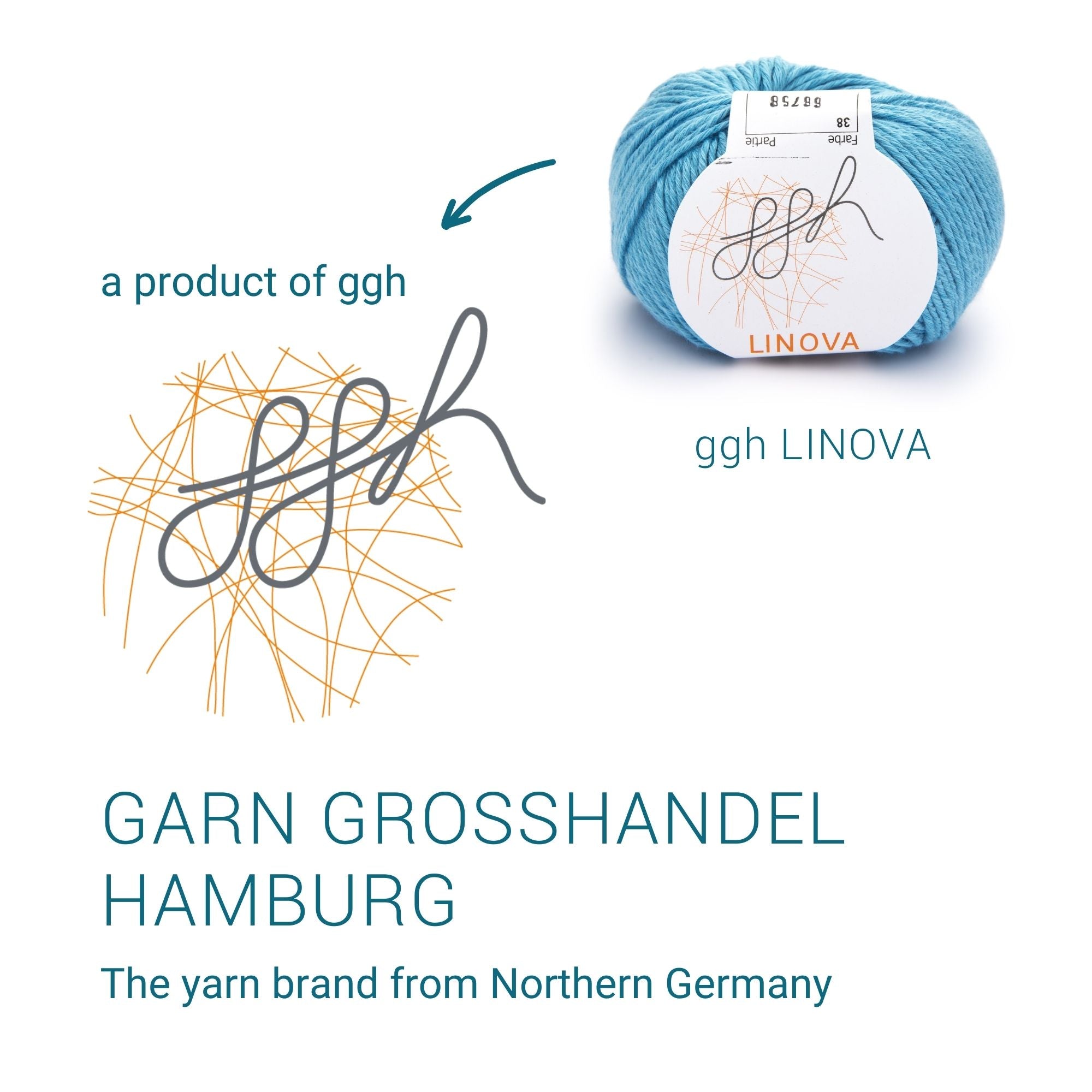 ggh Linova | 100% Baumwolle | 100m/50g | 038 - Aqua - Rebecca - Online.de