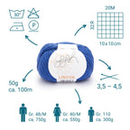 ggh Linova | 100% Baumwolle | 100m/50g | 039 - Mittelblau - Rebecca - Online.de