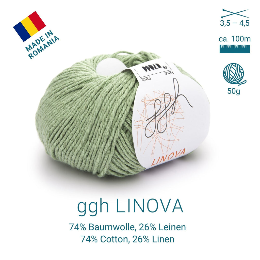 ggh Linova | 100% Baumwolle | 100m/50g | 046 - Lindgrün - Rebecca - Online.de