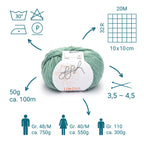 ggh Linova | 100% Baumwolle | 100m/50g | 058 - Blassgrün - Rebecca - Online.de