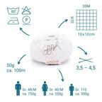 ggh Linova | 100% Baumwolle | 100m/50g | 064 - Weiß - Rebecca - Online.de