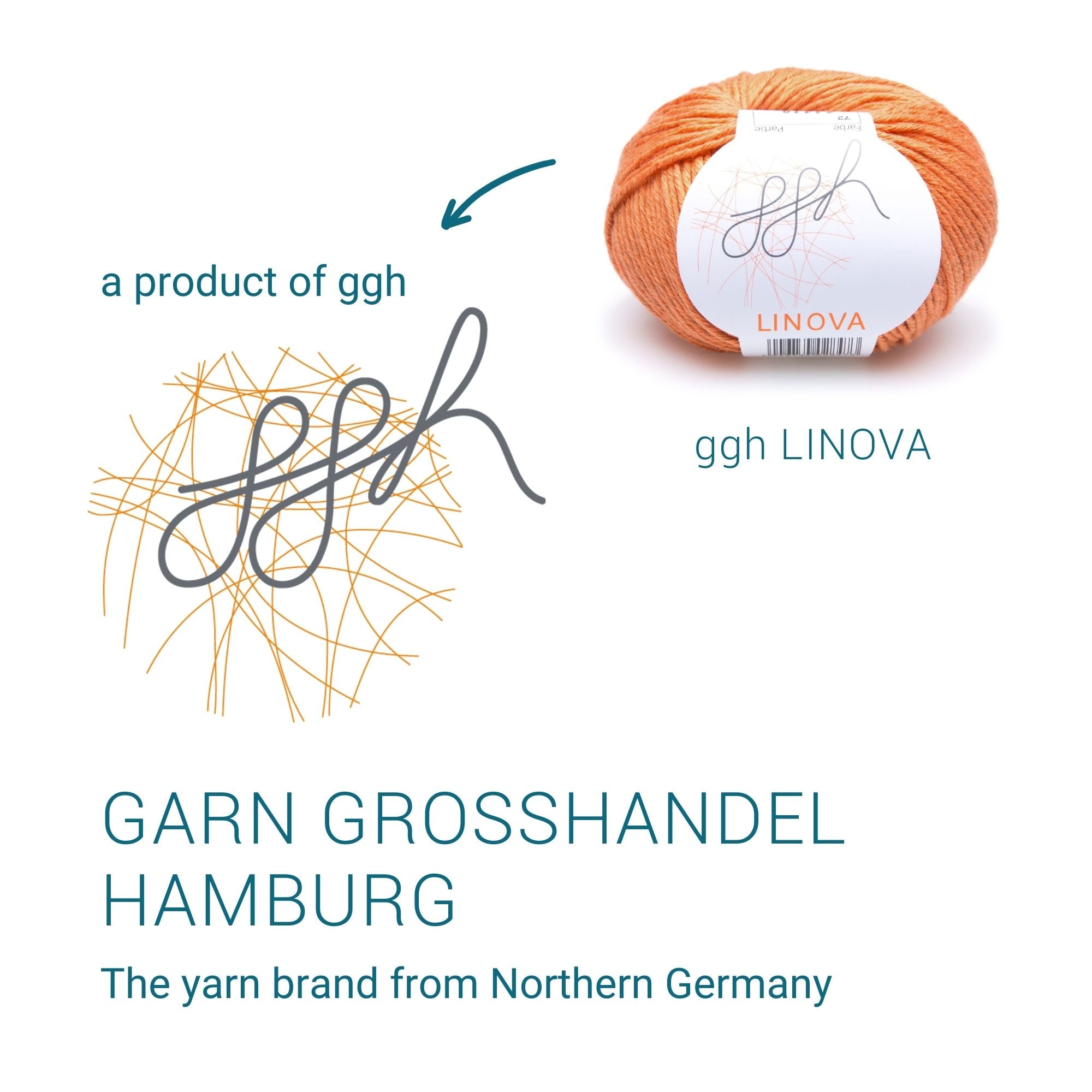 ggh Linova | 100% Baumwolle | 100m/50g | 072 - Mandarine - Rebecca - Online.de