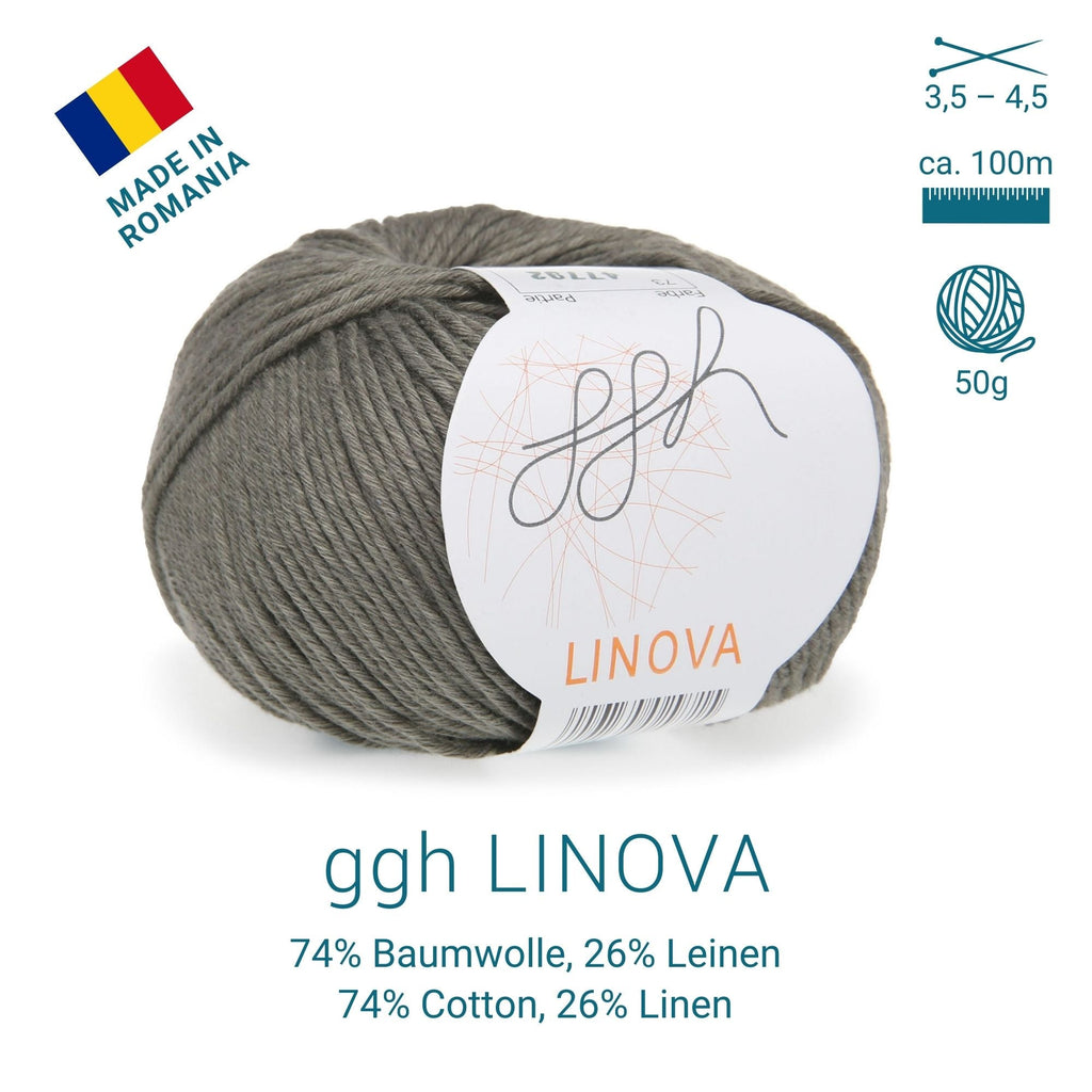 ggh Linova | 100% Baumwolle | 100m/50g | 073 - Khaki - Rebecca - Online.de