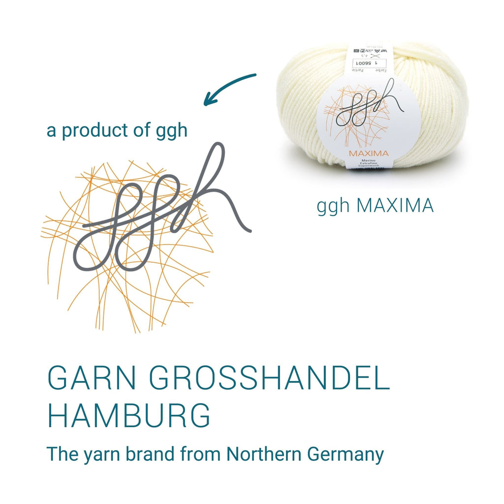 ggh Maxima | Merinowolle | 110m/50g | 001 - Wollweiß - Rebecca - Online.de