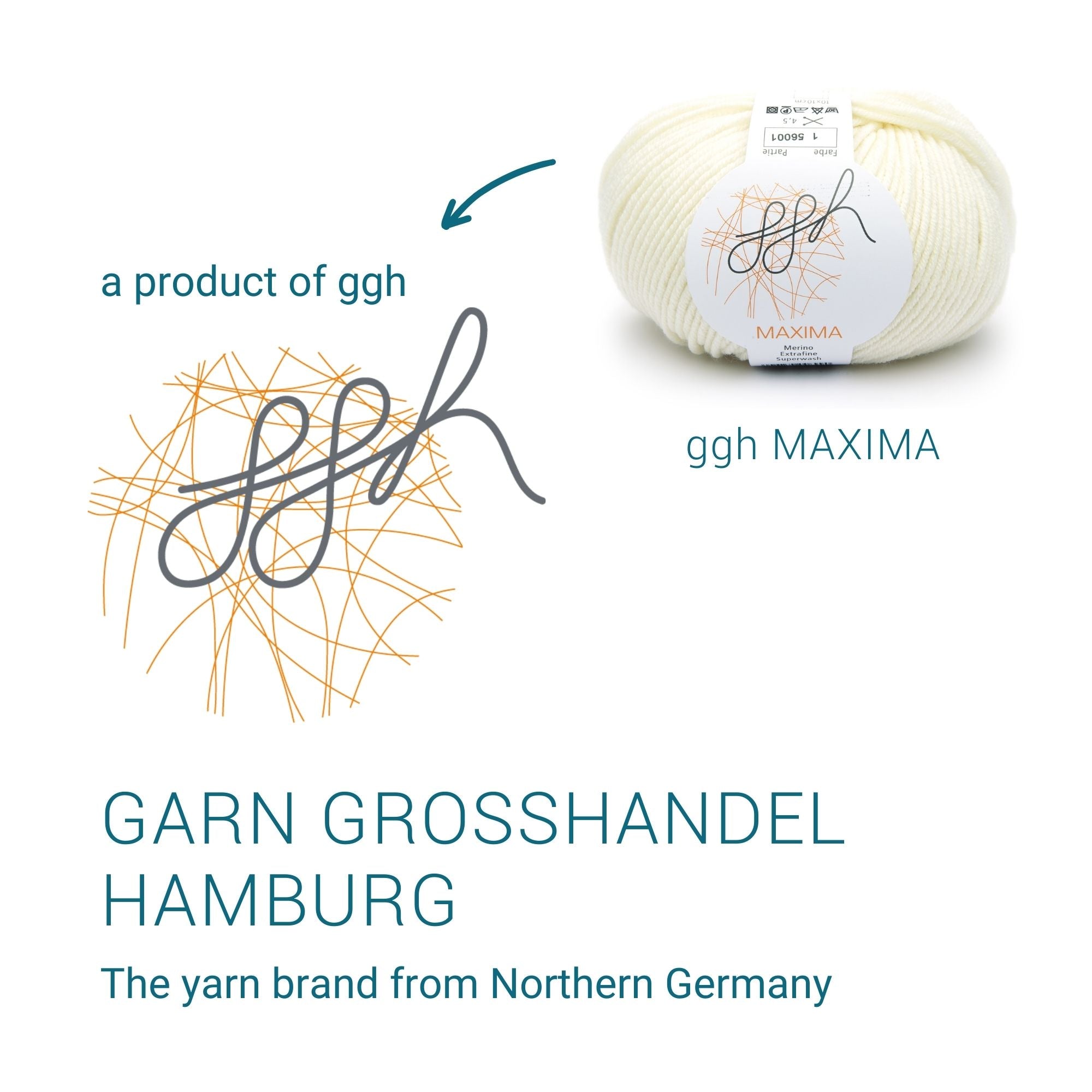 ggh Maxima | Merinowolle | 110m/50g | 001 - Wollweiß - Rebecca - Online.de