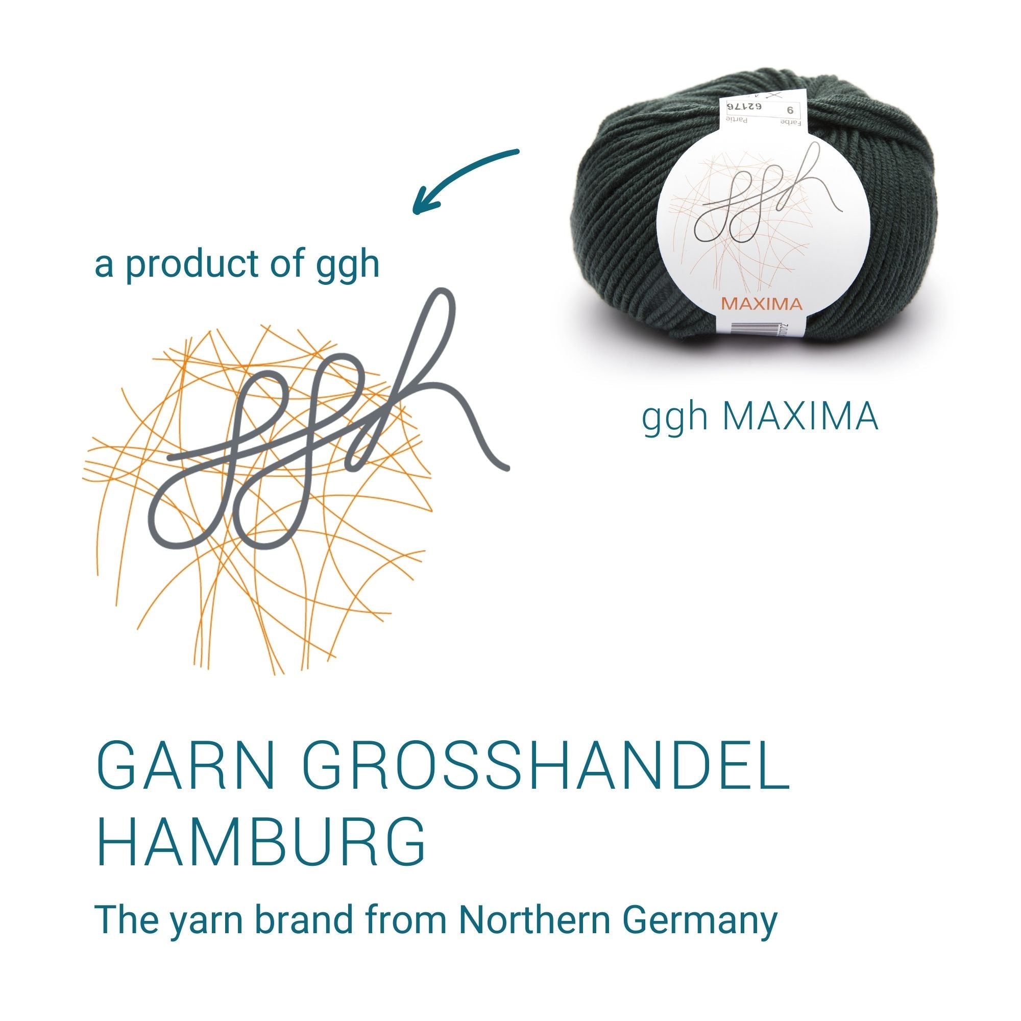 ggh Maxima | Merinowolle | 110m/50g | 009 - Grüner Schiefer - Rebecca - Online.de