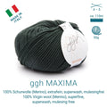 ggh Maxima | Merinowolle | 110m/50g | 009 - Grüner Schiefer - Rebecca - Online.de