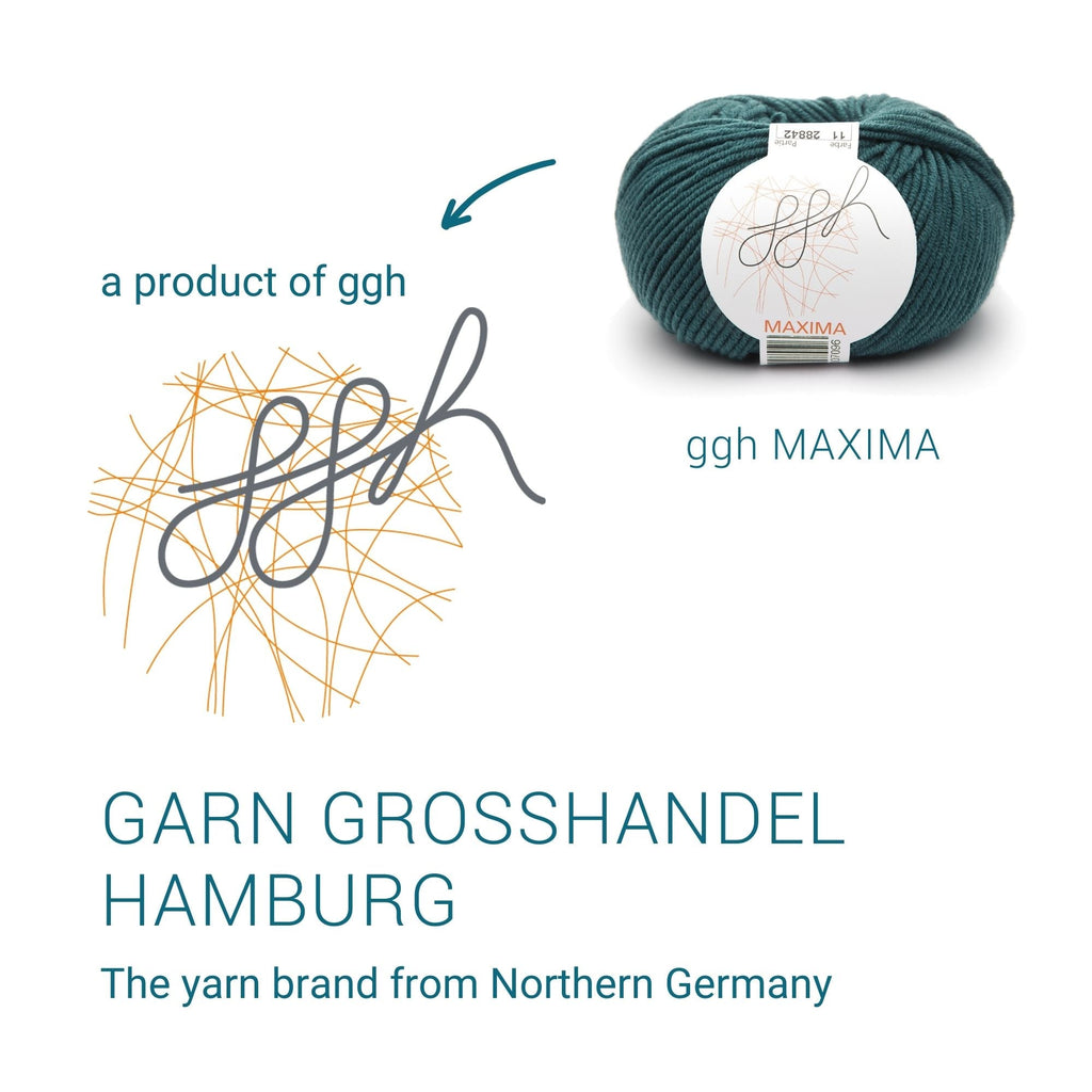 ggh Maxima | Merinowolle | 110m/50g | 011 - Tiefes Blaugrün - Rebecca - Online.de