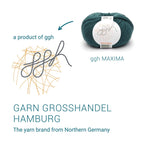 ggh Maxima | Merinowolle | 110m/50g | 011 - Tiefes Blaugrün - Rebecca - Online.de