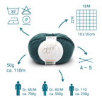 ggh Maxima | Merinowolle | 110m/50g | 011 - Tiefes Blaugrün - Rebecca - Online.de