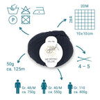 ggh Merino Deluxe - 300g Set (6x50g) - 001 - Schwarz - Rebecca - Online.de
