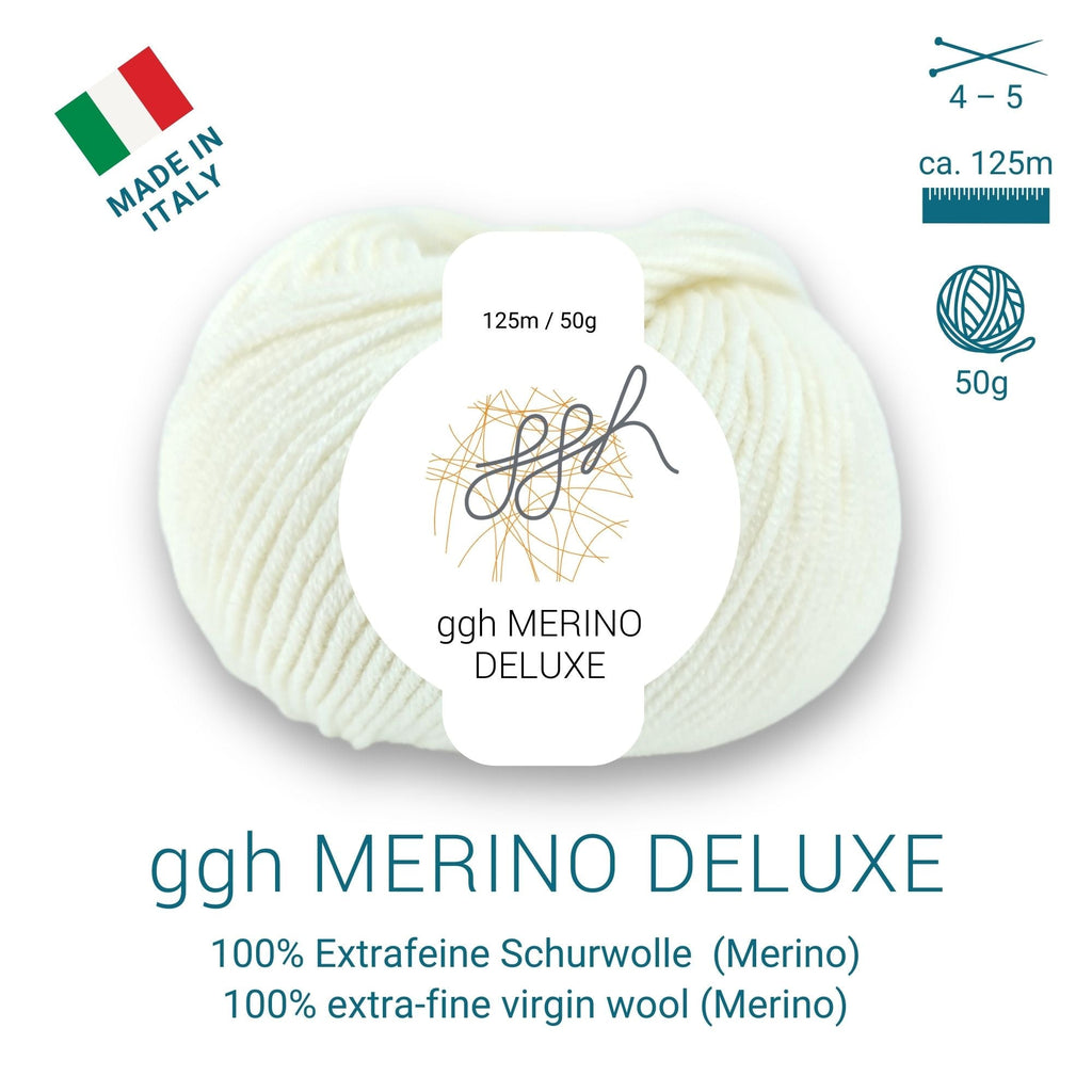 ggh Merino Deluxe - 300g Set (6x50g) - 003 - Wollweiß - Rebecca - Online.de