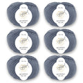 ggh Merino Deluxe - 300g Set (6x50g) - 004 - Mittelgrau - Rebecca - Online.de