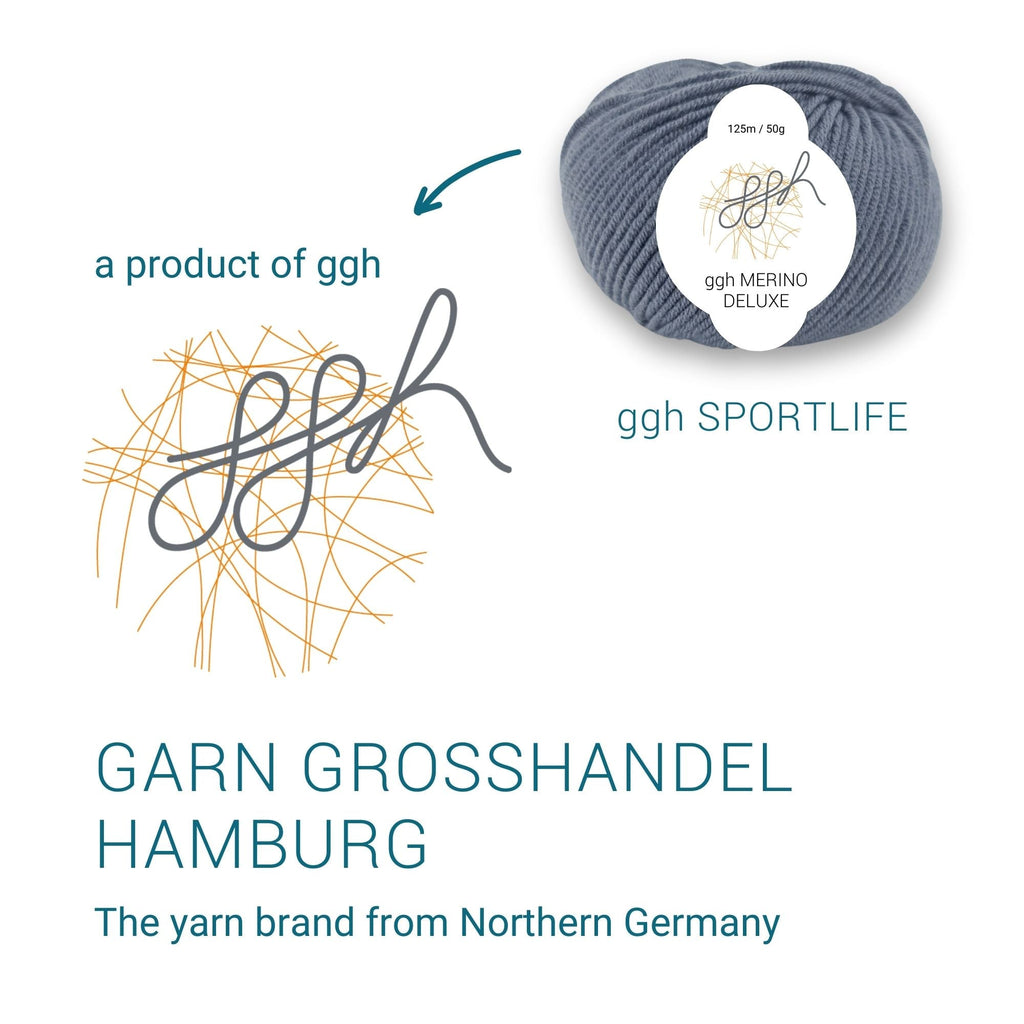 ggh Merino Deluxe - 300g Set (6x50g) - 004 - Mittelgrau - Rebecca - Online.de