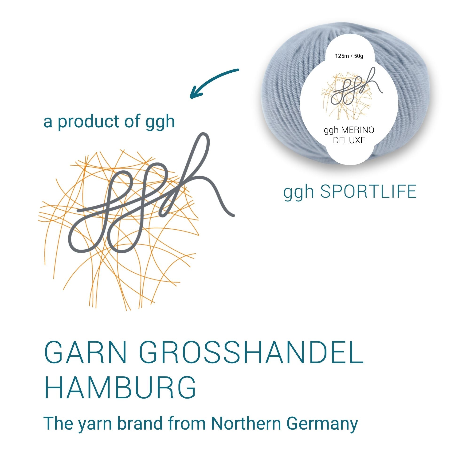 ggh Merino Deluxe - 300g Set (6x50g) - 006 - Hellgrau - Rebecca - Online.de