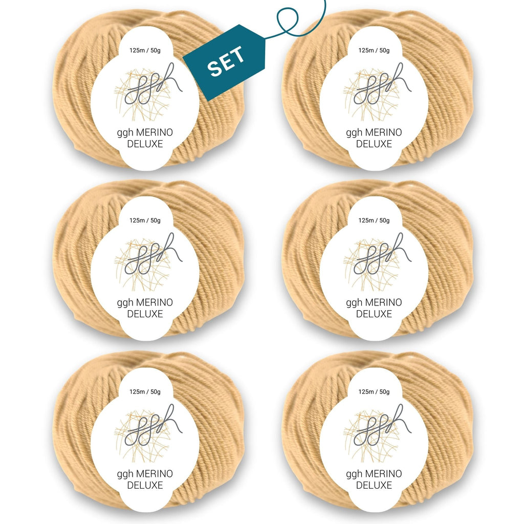 ggh Merino Deluxe - 300g Set (6x50g) - 008 – Beigebraun - Rebecca - Online.de