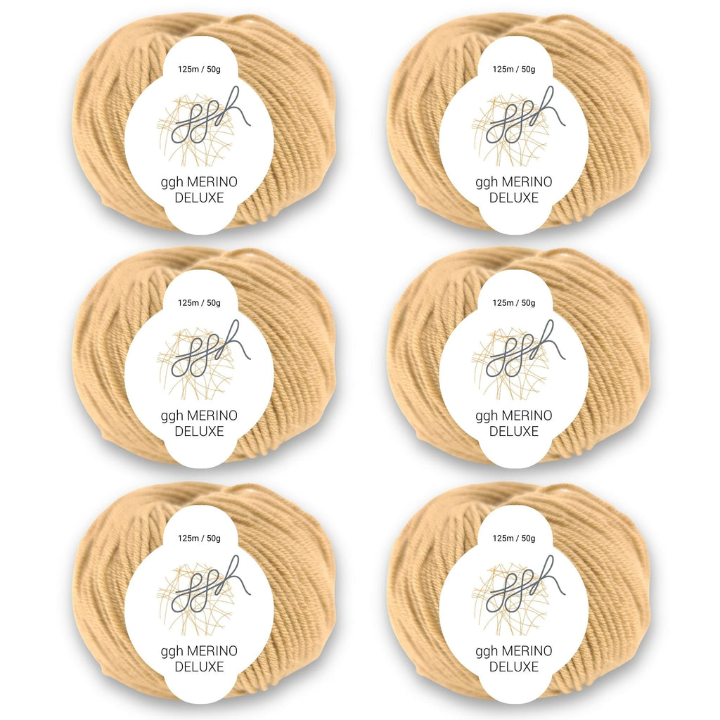 ggh Merino Deluxe - 300g Set (6x50g) - 008 – Beigebraun - Rebecca - Online.de